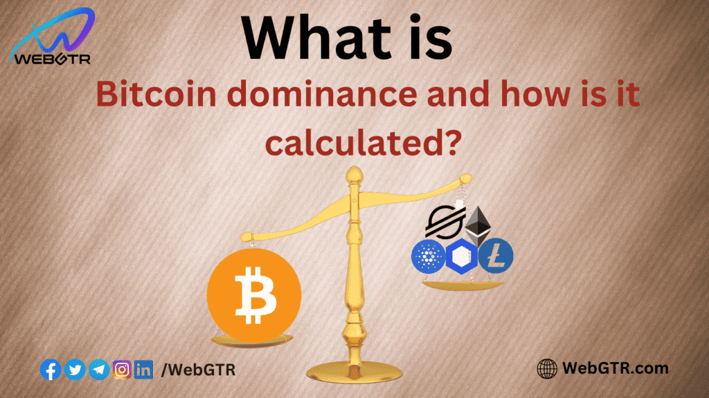 What is Bitcoin dominance and how is it calculated?